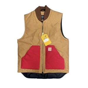 Carhartt Men's Brown and Red Vest